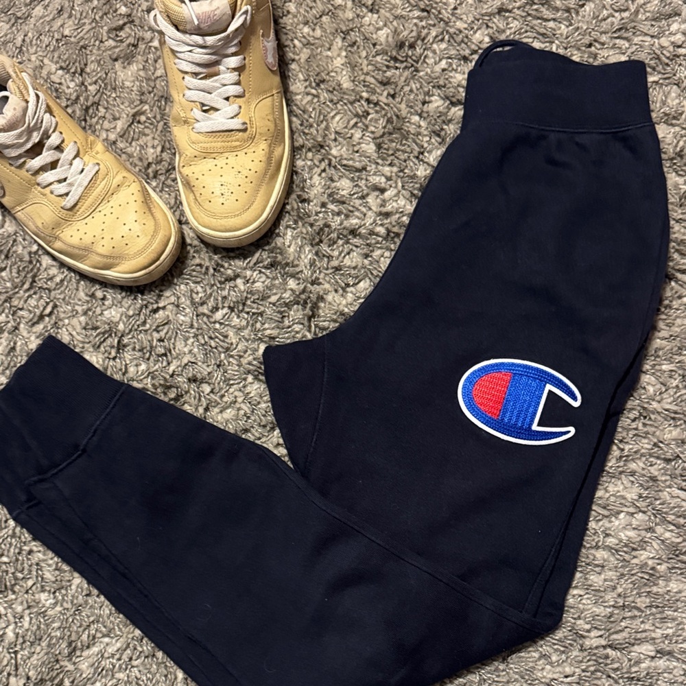 Men’s Champion Navy Joggers with Logo